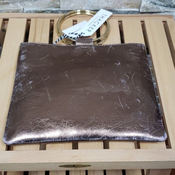 THACKER Le Pouch Leather Ring Handle Crossbody Bag - Picture 9 of 10